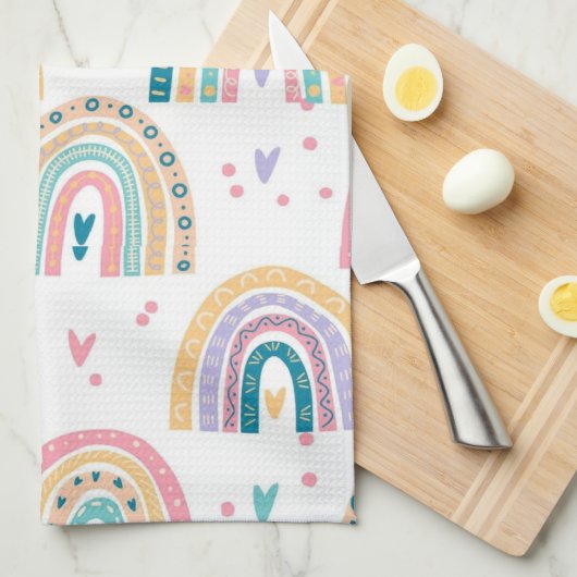 Waterverf keukenhanddoek (Quarter Fold)