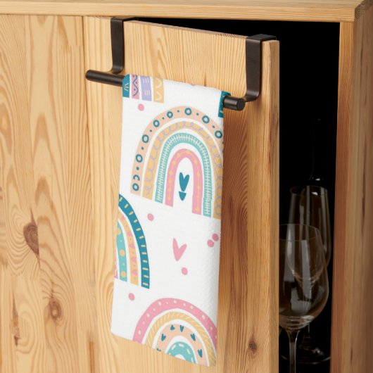 Waterverf keukenhanddoek (Derde Gevouwen)