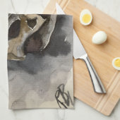 Waterverf keukenhanddoek (Quarter Fold)