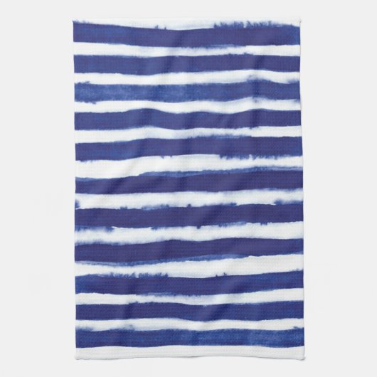 Waterverf keukenhanddoeken van Navy stripes (Verticaal)