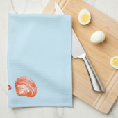 Waterverf keukenhanddoeken voor schelpdieren en ze (Quarter Fold)