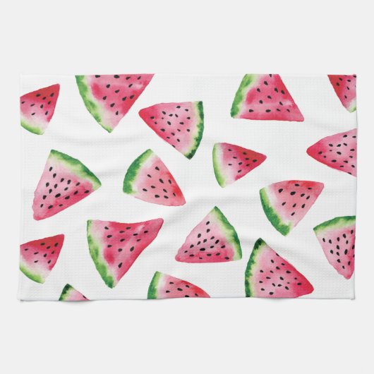 Waterverf keukenhanddoeken voor watermeloenslijmen (Horizontaal)