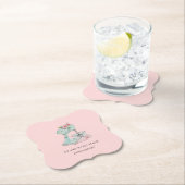 Waterverf Keukenmixer roze bakkerij Kartonnen Onderzetters (Insitu)