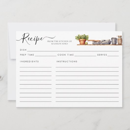 Waterverf Keukenplank Potten Gebruiksvoorwerpen Re (Voorkant)