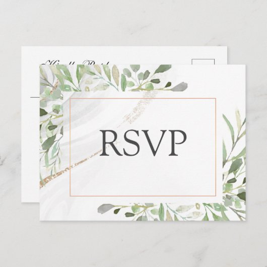 Waterverf Keuze uit RSVP-Briefkaart Briefkaart (Voorkant / Achterkant)