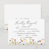 Waterverf Keuzen voor botanische enoom RSVP Kaartje (Voorkant / Achterkant)