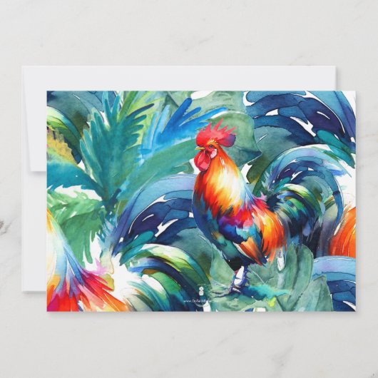 Waterverf Key West Florida trouwuitnodigingen Kaart (Achterkant)