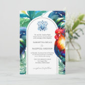 Waterverf Key West Formele bruiloft uitnodigingen (Staand voorkant)