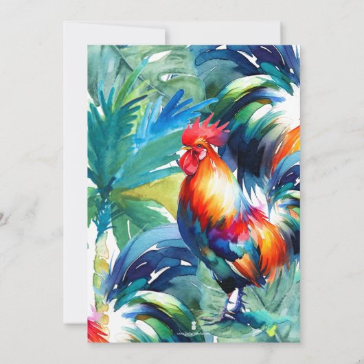 Waterverf Key West Formele bruiloft uitnodigingen (Achterkant)