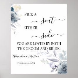 Waterverf Kies een stoel aan weerszijden van het h Poster