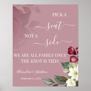 Waterverf Kies een zitplaats zonder zijspanteken Poster