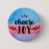 Waterverf - Kies vreugde Ronde Button 5,7 Cm (Voorkant)