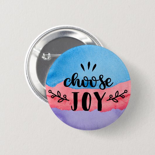 Waterverf - Kies vreugde Ronde Button 5,7 Cm (Voorkant /achterkant)