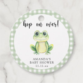 Waterverf kikker baby shower bedankjes labels