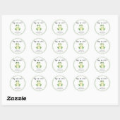 Waterverf kikker baby shower ronde sticker (Vel)