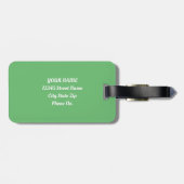 Waterverf kikker in de regen bagagelabel (Achterkant horizontaal)