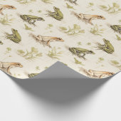  Waterverf kikker inpakpapier (Hoek)