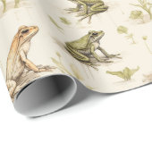 Waterverf kikker inpakpapier (Rol Hoek)