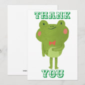 Waterverf kikker met een rood boog stropdas bedankkaart (Voorkant / Achterkant)
