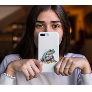 Waterverf kikker met juweeltint Case-Mate iPhone case