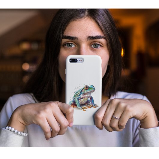 Waterverf kikker met juweeltint Case-Mate iPhone case