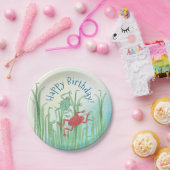 Waterverf Kikker-op-dag-Borden Papieren Bordje (Feest)