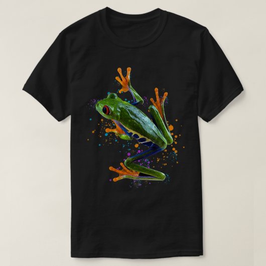 Waterverf kikker van de rode oogboom t-shirt (Design voorkant)