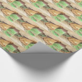 Waterverf kikkerhout cadeaupapier (Hoek)