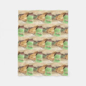 Waterverf kikkerhout fleece deken (Voorkant)