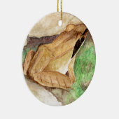 Waterverf kikkerhout keramisch ornament (Rechts)