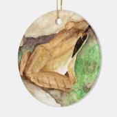 Waterverf kikkerhout keramisch ornament (Links)