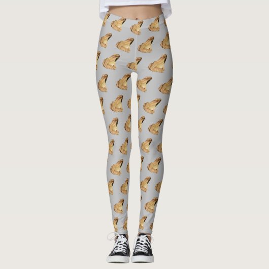 Waterverf kikkerhout leggings (Voorkant)