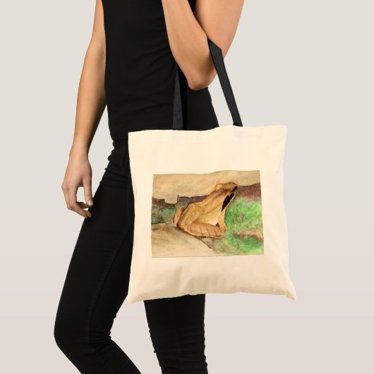 Waterverf kikkerhout tote bag (Voorkant (product))
