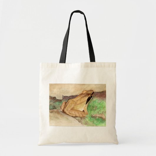 Waterverf kikkerhout tote bag (Voorkant)
