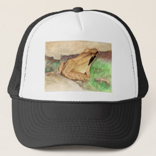 Waterverf kikkerhout trucker pet