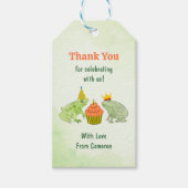 Waterverf kikkervijver verjaardagsfeest Schattige Cadeaulabel (Voorkant)