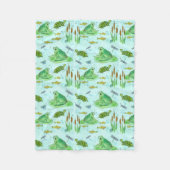 Waterverf kikkervisvis fleece deken (Voorkant)