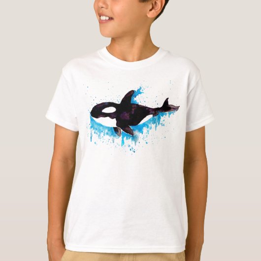 Waterverf Killer Whale Kinderen T-Shirt (Voorkant)