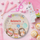 Waterverf kind bosdieren papieren bordje (Feest)