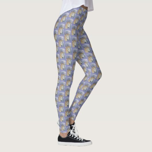 Waterverf Kind Geitte Leggings (Rechts)
