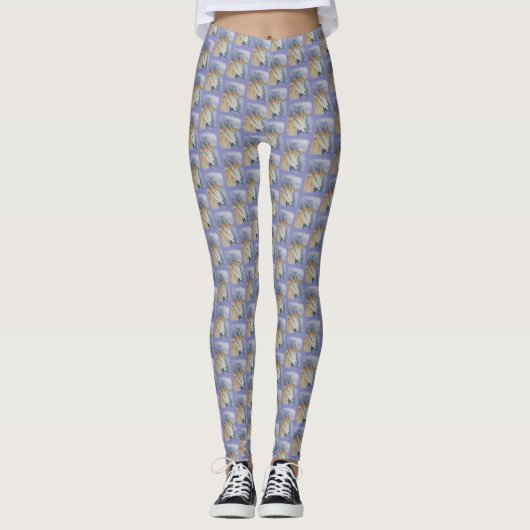Waterverf Kind Geitte Leggings (Voorkant)