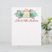 Waterverf Kinder Brief aan de Kerstman / Kerstman Briefhoofd (Staand voorkant)