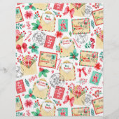 Waterverf Kinder Brief aan Santa Paper Briefhoofd (Achterkant)