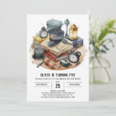 Waterverf Kinder detective Verjaardag Kaart (Staand voorkant)