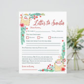 Waterverf Kinder Letter to Santa Paper Sheet (Staand voorkant)