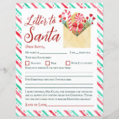 Waterverf Kinder Letter to Santa Paper Sheet (Voorkant)
