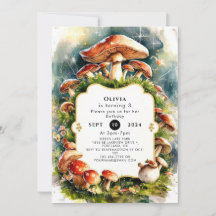 Waterverf Kinder Paddestoel Verjaardag