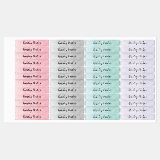 Waterverf Kinder waterdichte naam Labels (Vel)