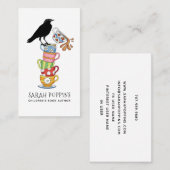 Waterverf kinderboekenschrijver visitekaartje (Voorkant / Achterkant)