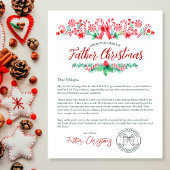 Waterverf kinderbrief van de kerstman